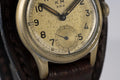 Back view of KM Alpina WWII military wristwatch, Swiss-made, rare vintage timepiece