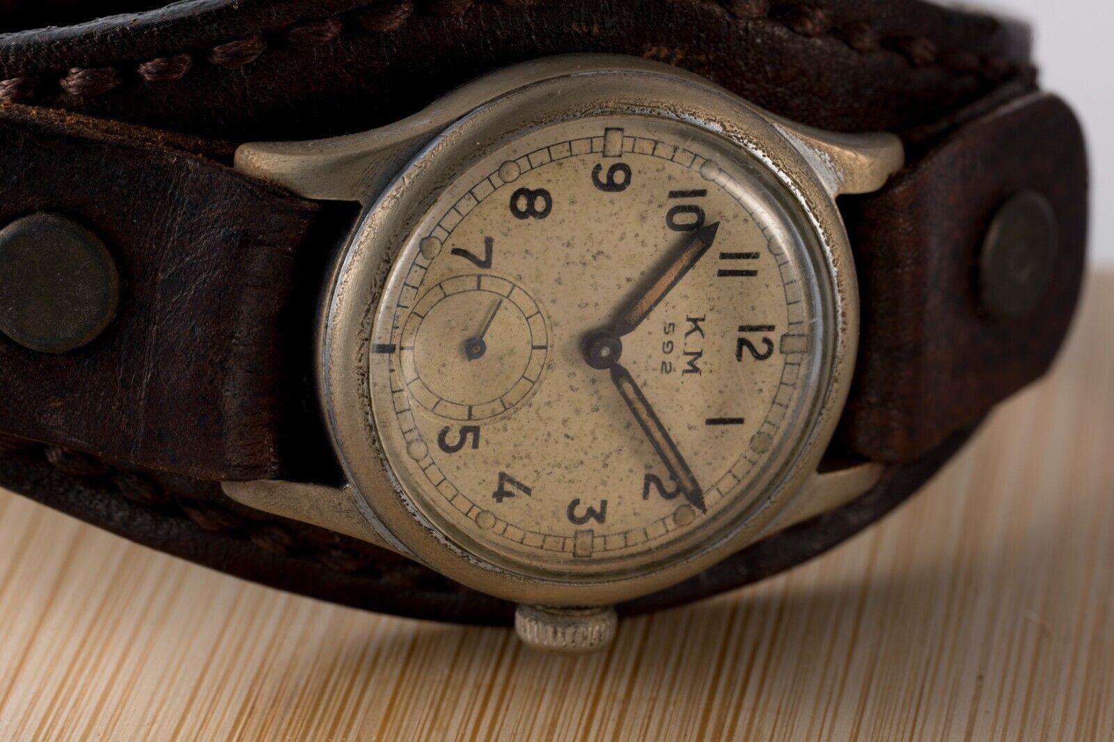 KM Alpina 592 Kriegsmarine wristwatch, WWII era collectible, timeless vintage design