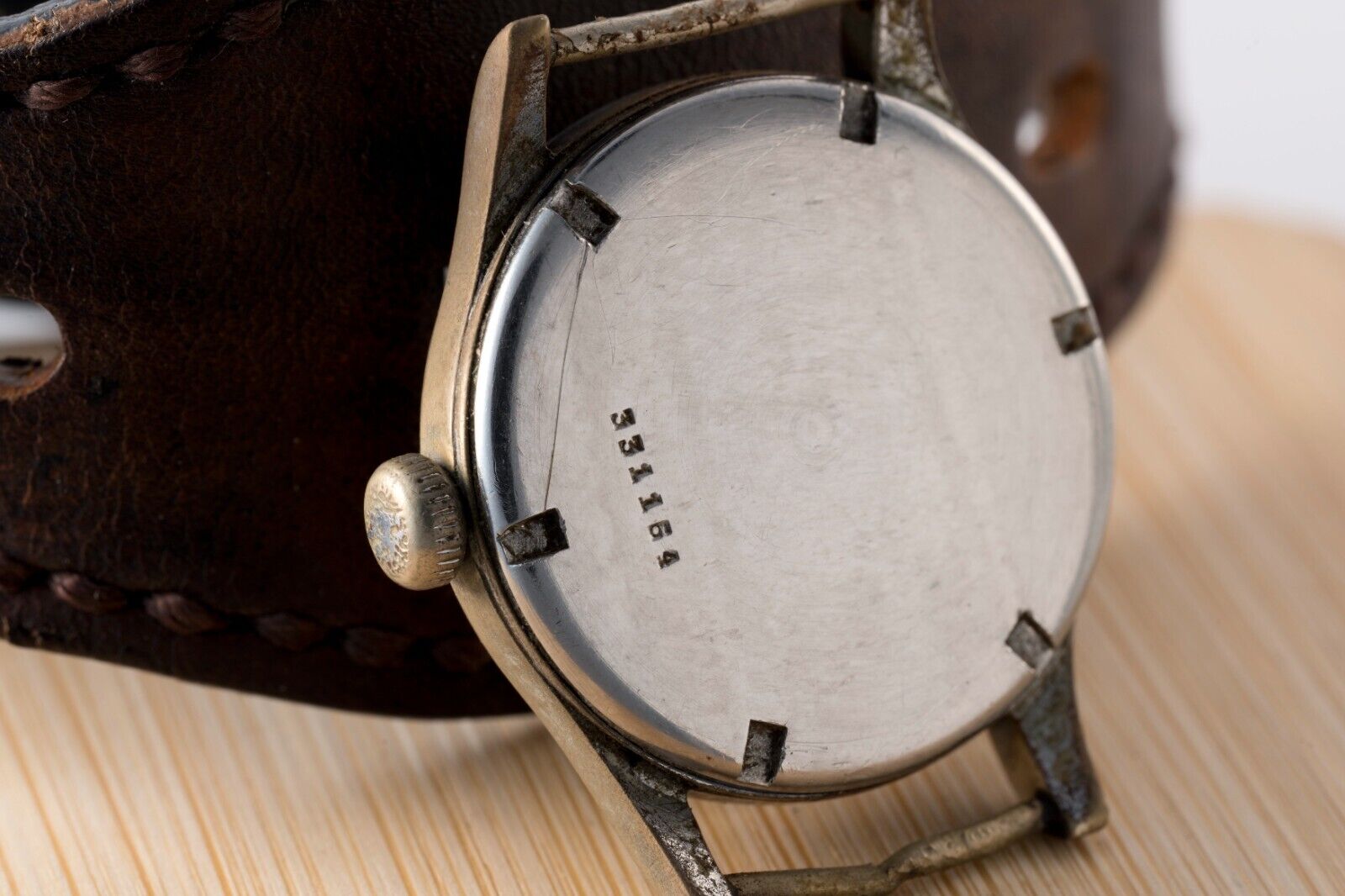 Front view of KM Alpina vintage watch, military heritage, exceptional quality