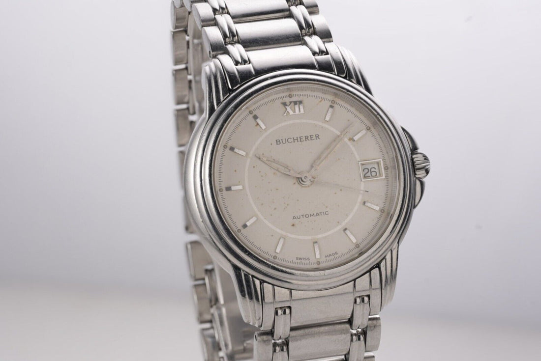 BUCHERER Archimedes Automatic Wristwatch 25 Jewels ADJ Ref. 2824-505 1970s
