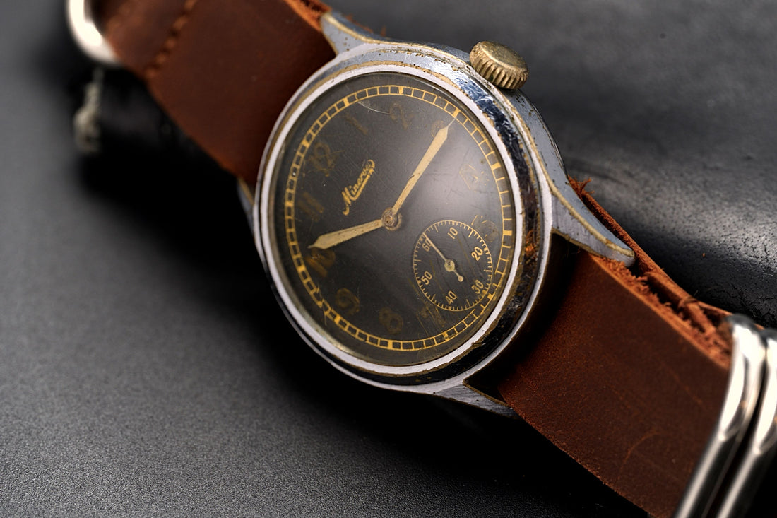 Minerva DH wristwatch military 1940 watch cal. 12L wristwatch