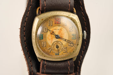Delfin vintage watch cushion case Art Deco 1930