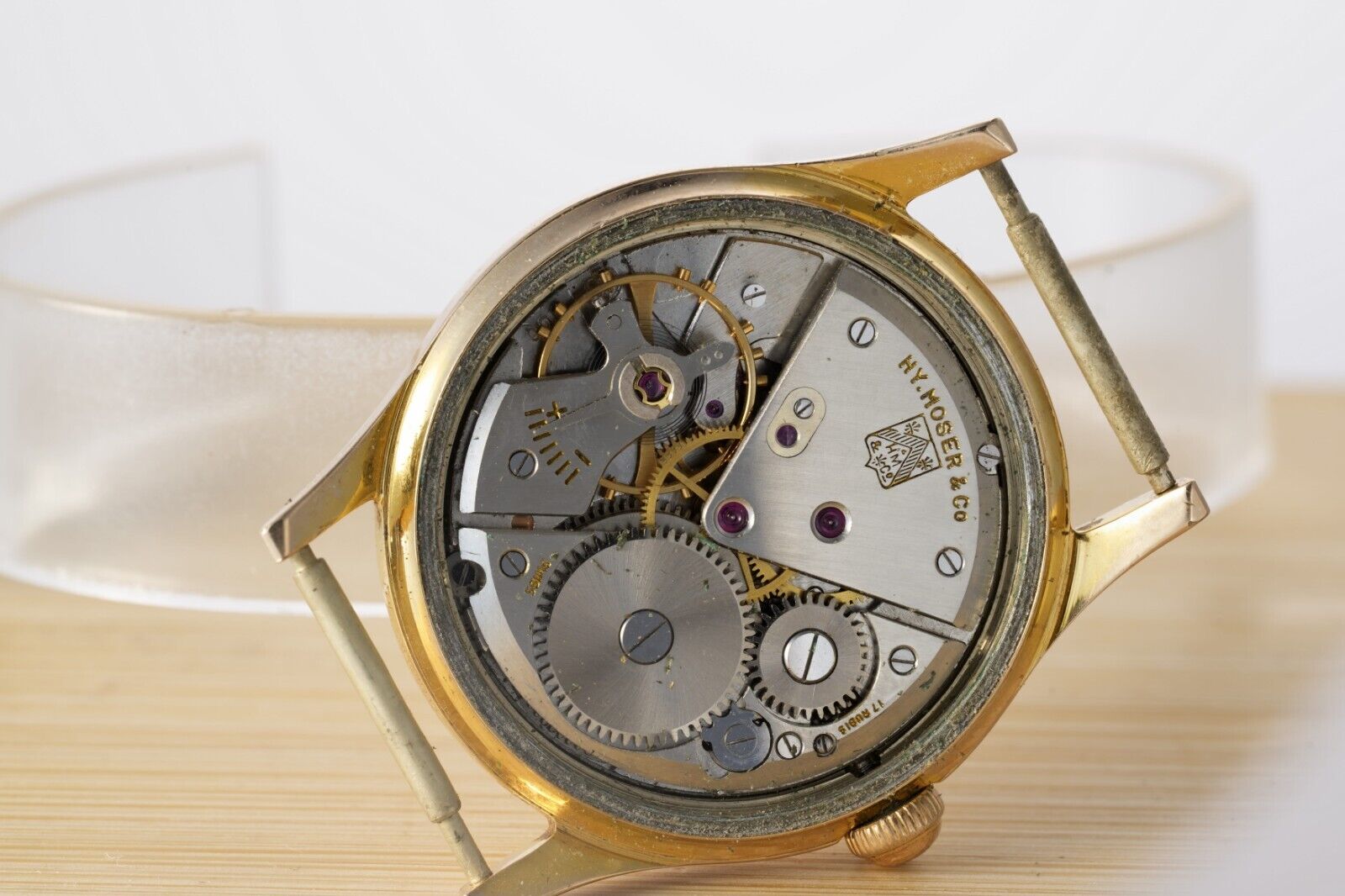 Detailed View of Moser & Co. ETA 1100 Watch Mechanism