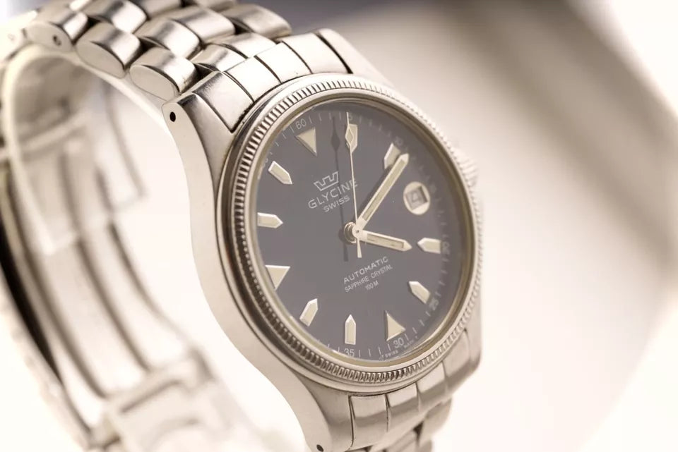 Glycine Walker ref. 3700, vintage Swiss watch, 35mm case, mechanical movement