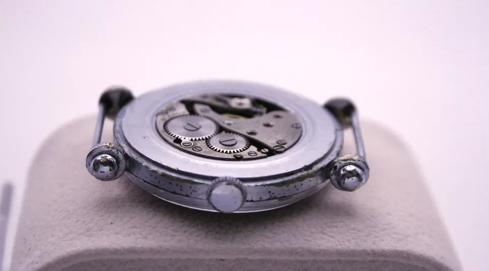 Nivada Swiss military wristwatch, vintage men's timepiece, mechanical movement