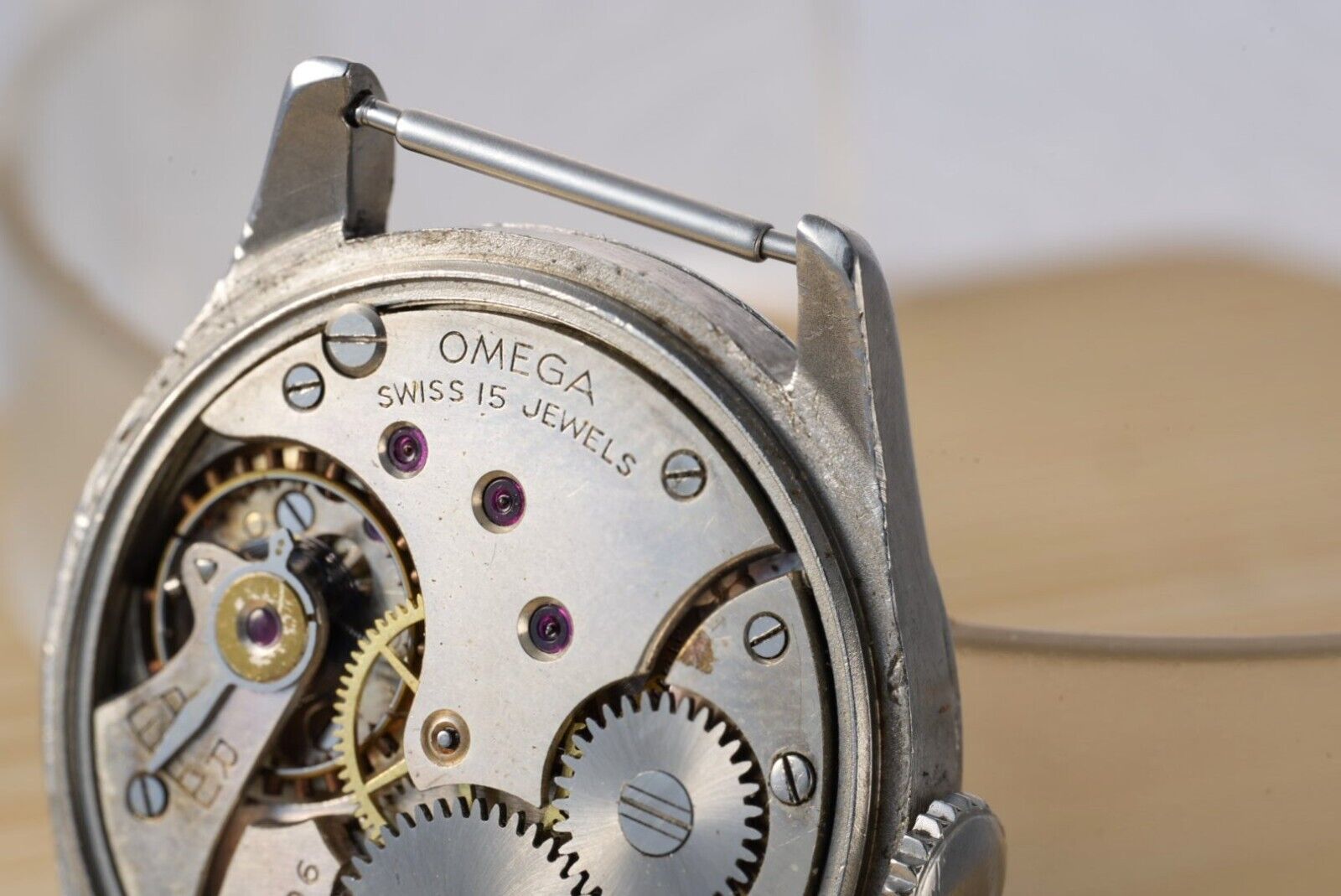 Omega cal. 26.5 T2 vintage watch, 15 jewels, Fab Suisse, classic men's wristwatch